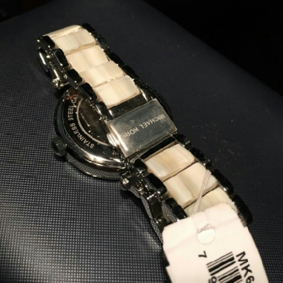 Michael Kors Watch Parker Silver White Tortoise - Picture 2 of 3