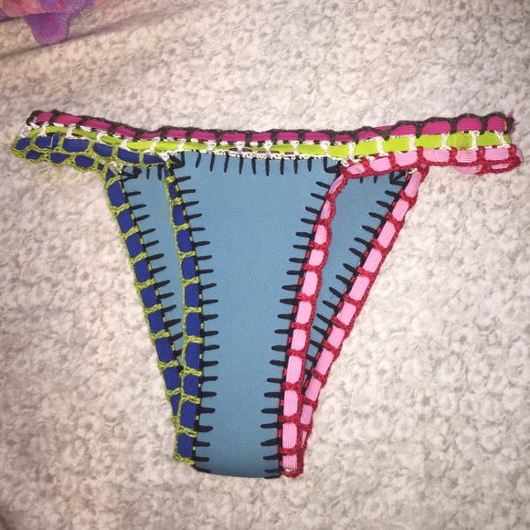 Neoprene Crochet bathing suit bottoms