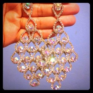 Iridescent Dangling Stud Earrings