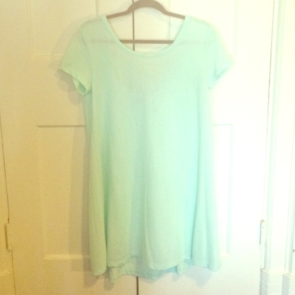 Mint Green Colored TShirt Dress