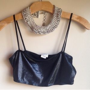Shiny black bralette/crop top Shiny black bralette/crop top