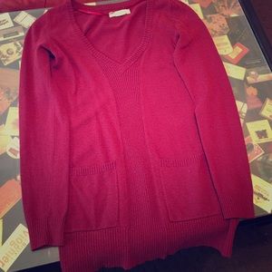 Red V-Neck Sweater!
