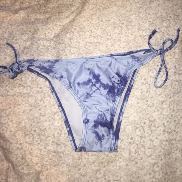 Blue tie dye bikini bottoms