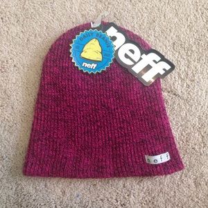 hot pink Neff beanie