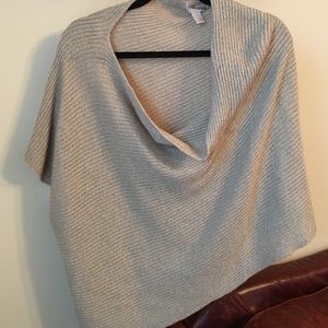 Tan one shoulder poncho!