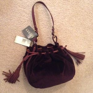 Ralph Lauren suede handbag