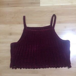Maroon crop top