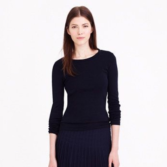 J crew navy "perfect fit" long sleeved t
