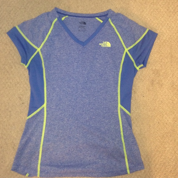 blue northface shirt
