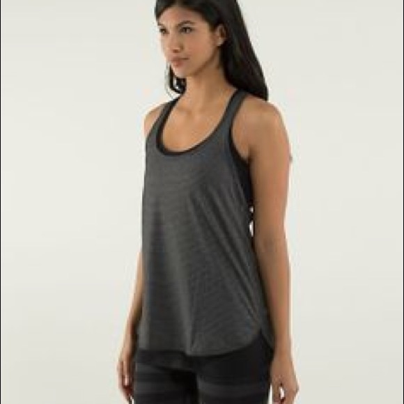Lululemon Charcoal grey running singlet