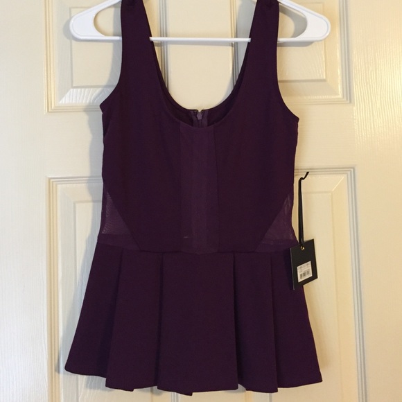 Purple peplum top