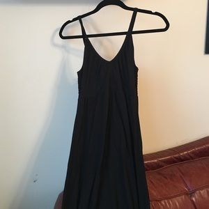 Plain black maxi dress