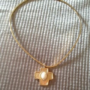 Vintage cross choker