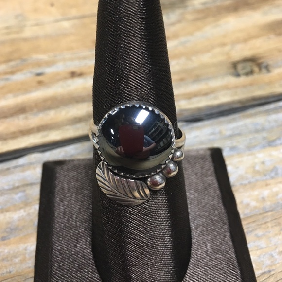 Jewelry - Hematite Sterling Silver Ring (R369)