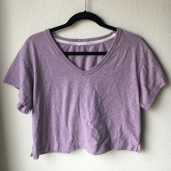 Vintage cropped v neck