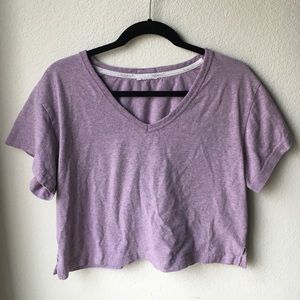 Vintage cropped v neck