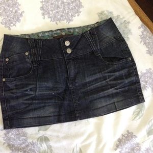Denim mini skirt