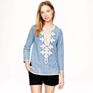 JCrew embroidered shirt