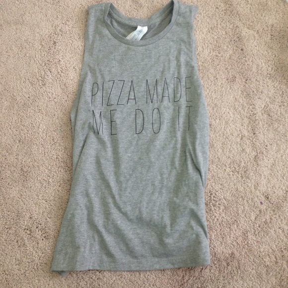 "pizza made me do it" pajama tank
