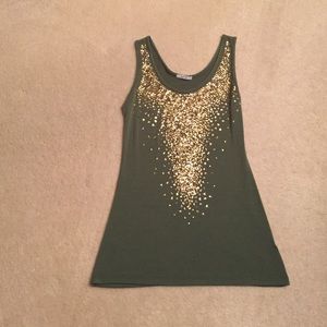 Green sparkle tank