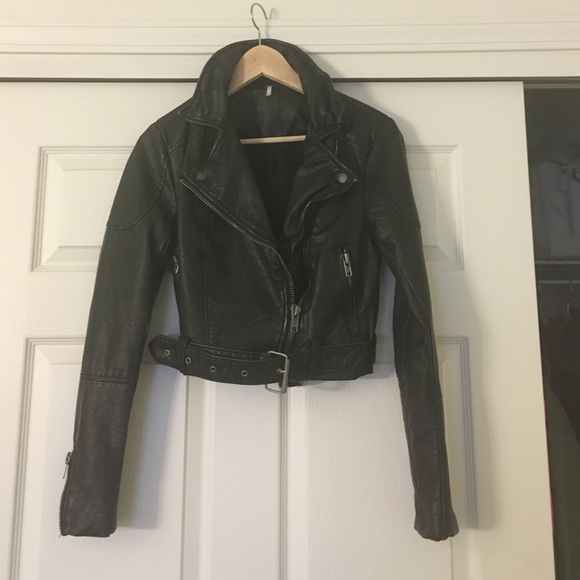 Free People Jackets & Blazers - Free people faux leather jacket NWOT