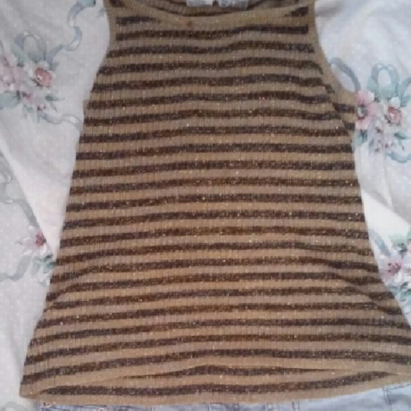 Nice Brown and gold striped Tank top