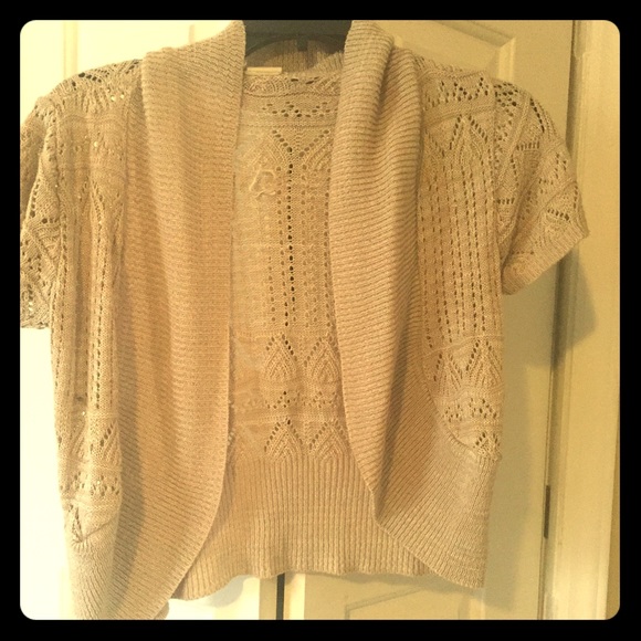 Tan knit cardigan