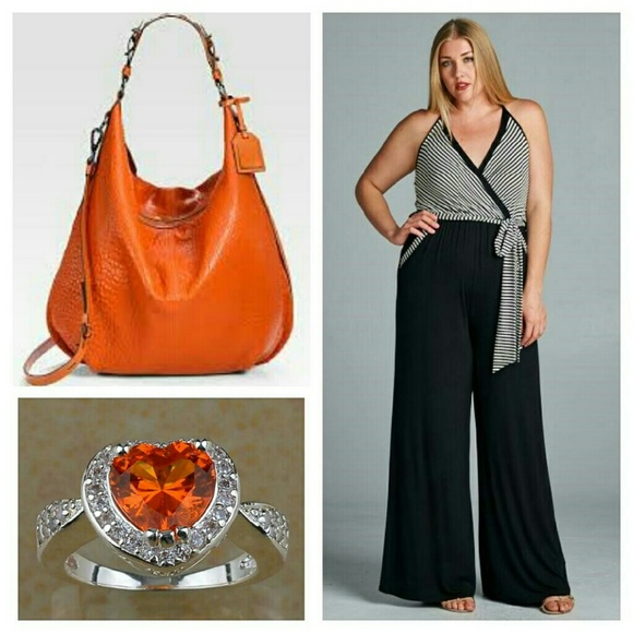 ➕ "Amy" Halter Top Jumpsuit (1X left) - Picture 2 of 4