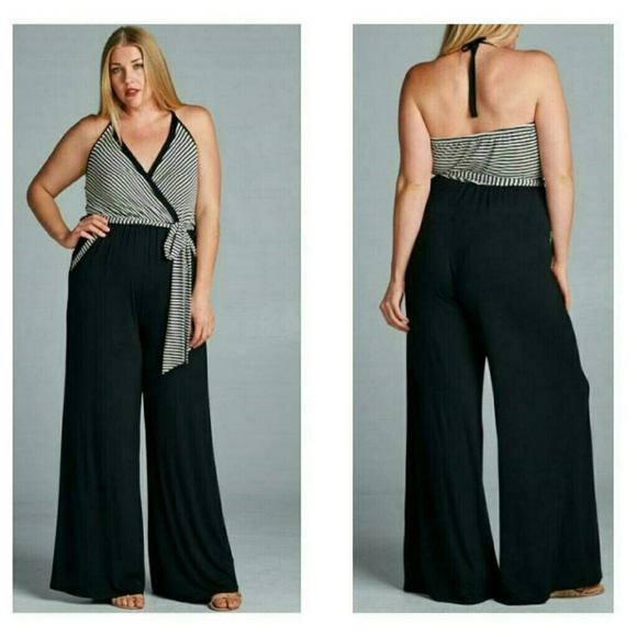 Boutique Pants - ➕ "Amy" Halter Top Jumpsuit (1X left)