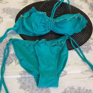 Flashy green swimwear
