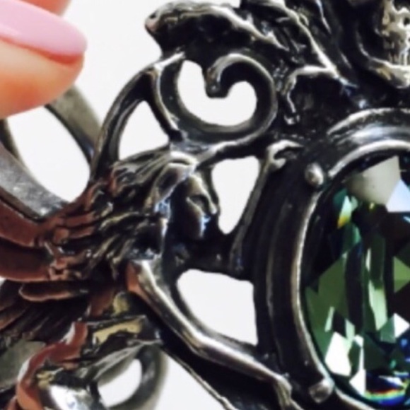 SOLD❗️La Fée Verte - Absinthe Fairy Swarovski Cuff - Picture 3 of 4