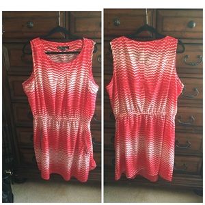 Red and white striped dress