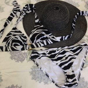 Zebra print swimwear