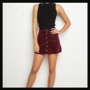 Brandy Melville velvet mini skirt NWOT