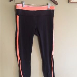 Lululemon black & pink full length leggings