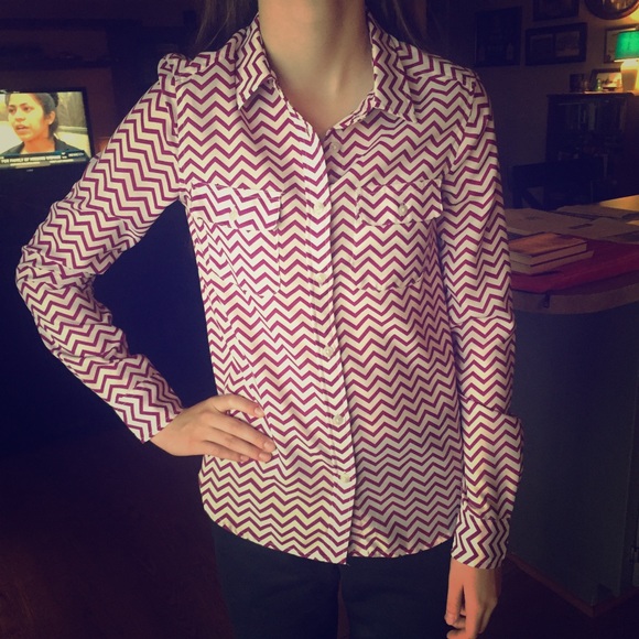 Small print chevron dress shirt.