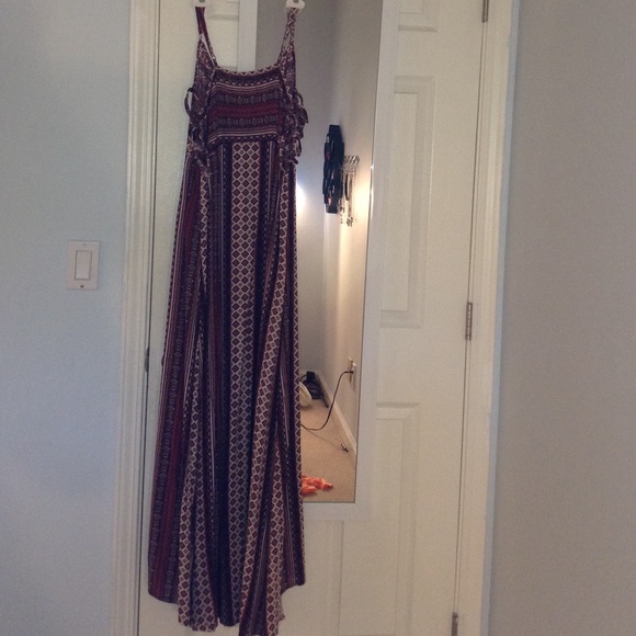 long tribal patterned dress