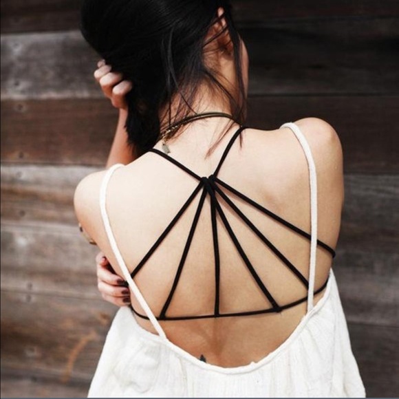 Strappy black Bralette NWT