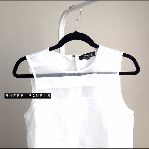 Choies Tops - NEW Choies modern white sleeveless top Choies Tops - NEW Choies modern white sleeveless top