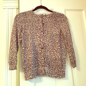 Leopard print button down cardigan!
