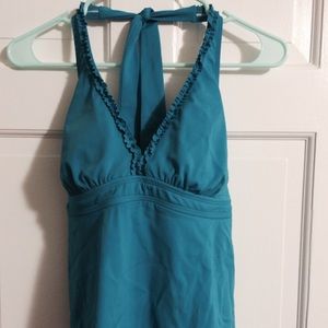 Tankini turquoise top.