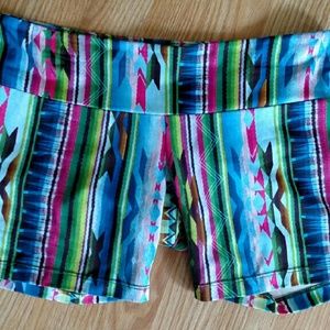 Colorful, aztec, comfy shorts S/M