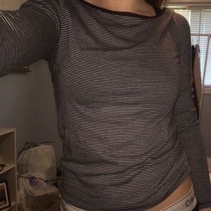 Blue and what striped shirt