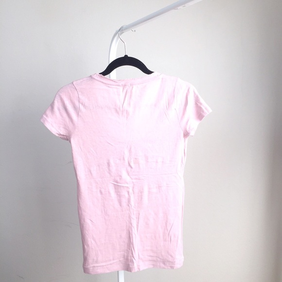 J. Crew Tops - NEW JCrew soft pink cotton t-shirt w floral ruffle J. Crew Tops - NEW JCrew soft pink cotton t-shirt w floral ruffle