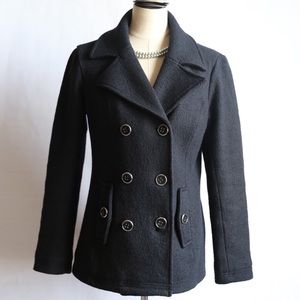 NYC Black Wool Pea Coat