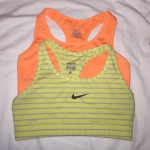 TWO Nike Dry-fit sports bras