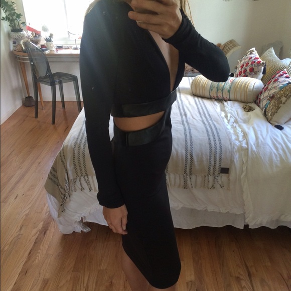 Bec+Bridge Camino Long Sleeve Dress w Leather - Picture 2 of 3