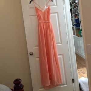 Peach maxi dress