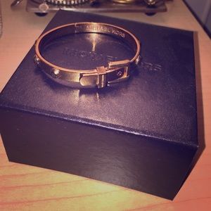 Rose gold studded Michael Kors bangle