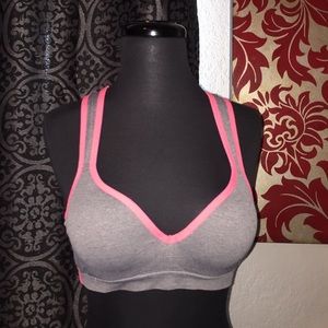 GREY and PINK sports bra/bralette
